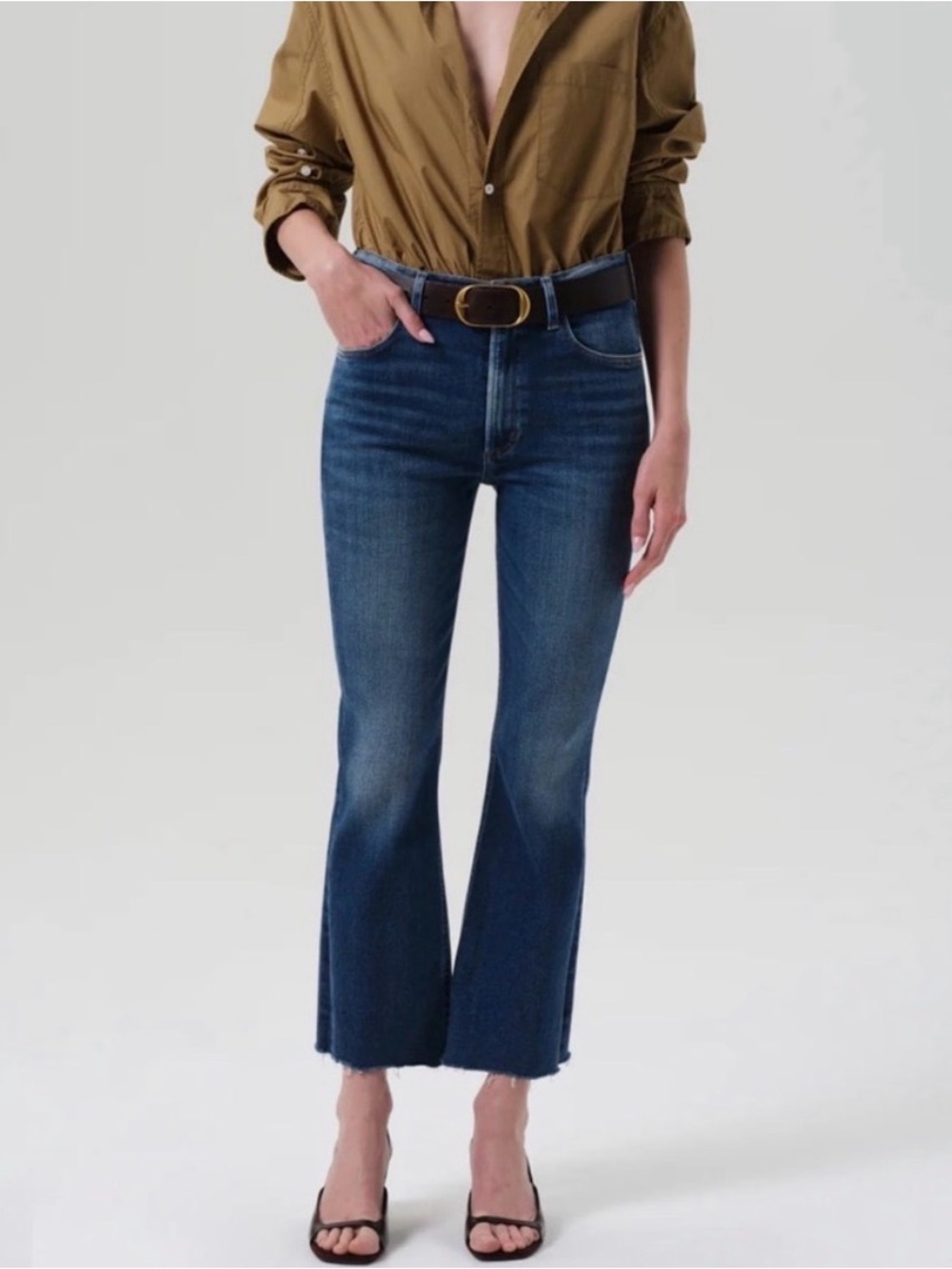 Citizens of Humanity Isola Cropped Bootcut Jean in Ambry Wash, size 30
